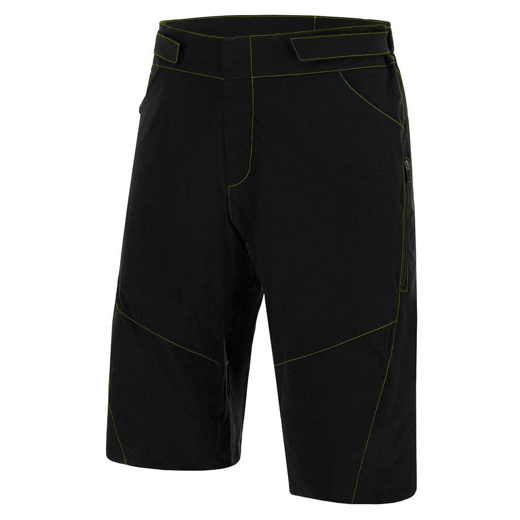 Santini MTB Selva Shorts-Black/Fluo Green