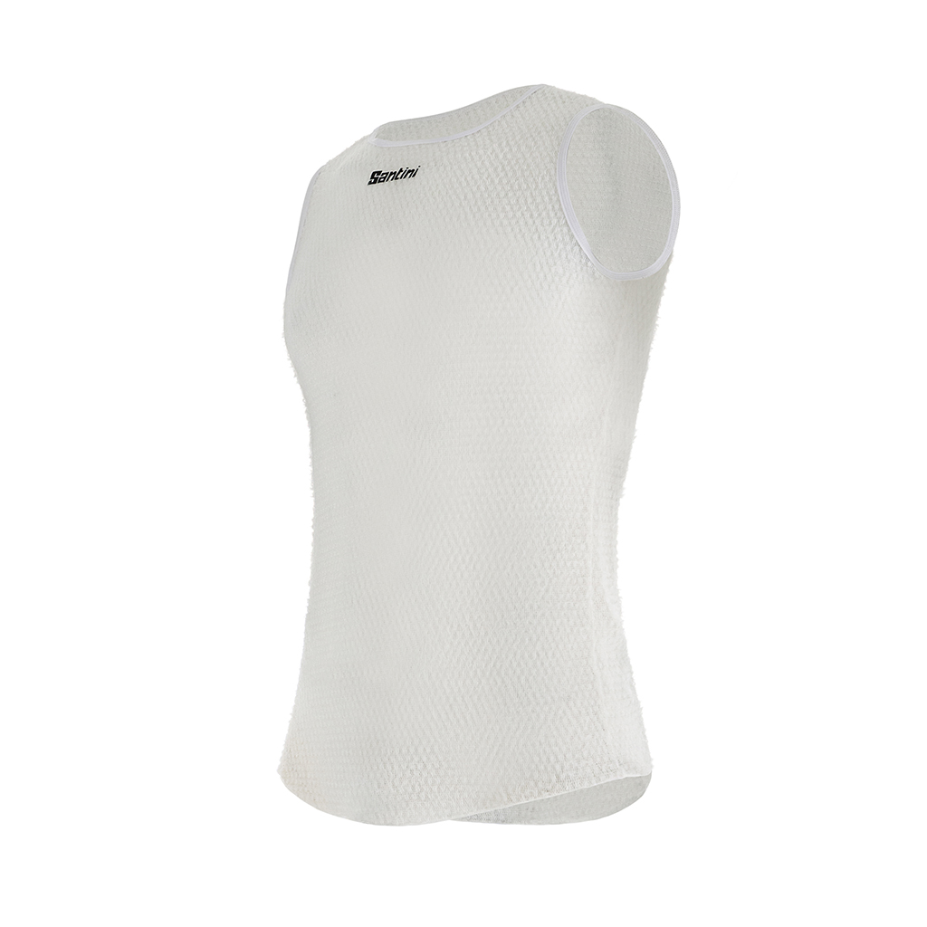 Santini Alpha Winter Baselayer (Sleeveless)-White