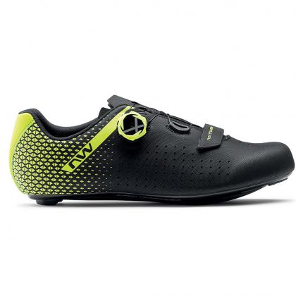 Northwave Core Plus 2 Road Shoes Black Yellow Fluo