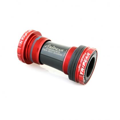 Tripeak BSA Threaded Bottom Bracket Shimano MTB 68 73mm Red